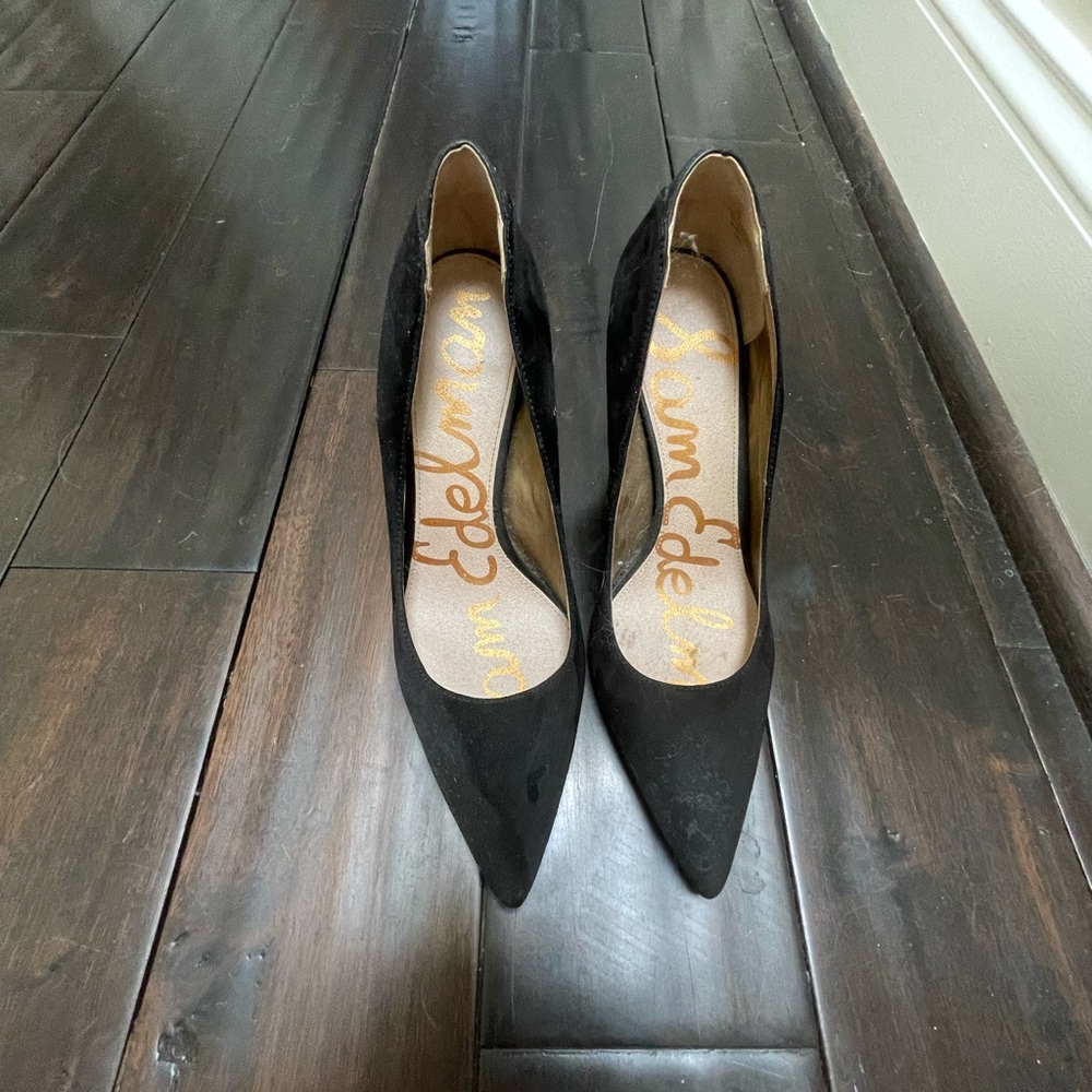 Sam Edelman black suede heels